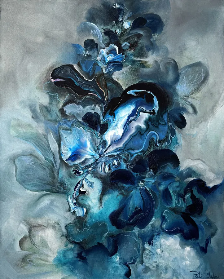 Obraz Unseen Bloom I autorstwa Yuliia Poraiko (Palij), rozmiar: 60x80 cm, wykonany z Oil, acrylic on canvas, medium ARTWORKS, z Rochester, część serii Unseen Blooms, cena: $880