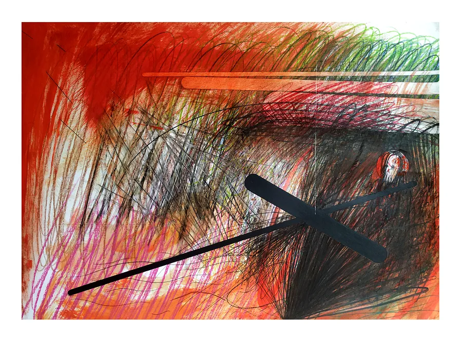 Immagine di Камінь 10 di Evgen Grigor'ev, materiali: папір, графіт, олія, кольорові олівці, medium: Grafica, città: Львів, serie: "Камені у кишенях", prezzo: €500 (≈ 26.035 грн)
