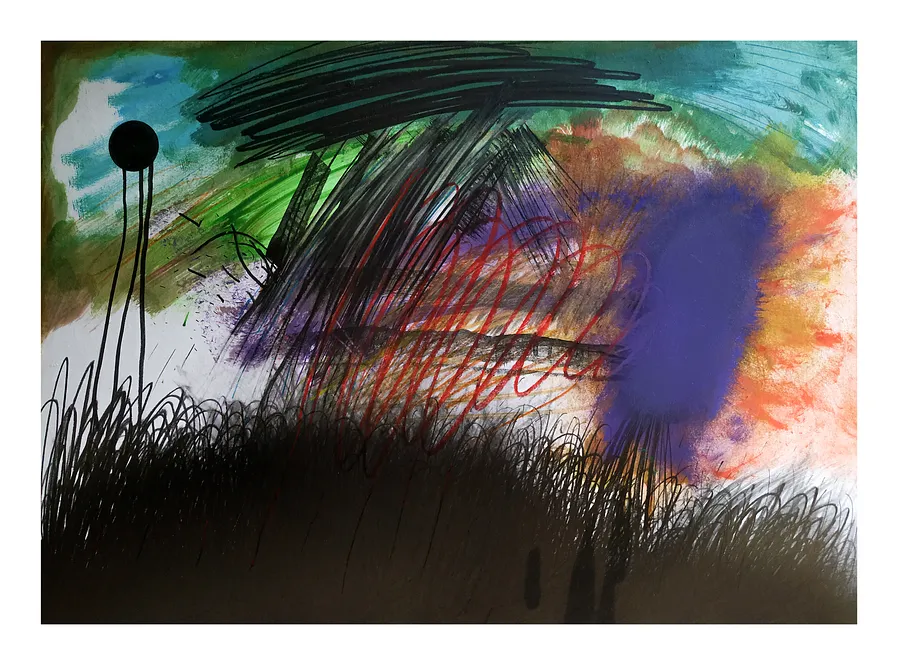 Зображення "Камінь 1" від євген григор'єв, матеріали: папір, графіт, олія, кольорові олівці, медіум: Графіка, місто: Львів, серія: "Камені у кишенях", ціна: €500