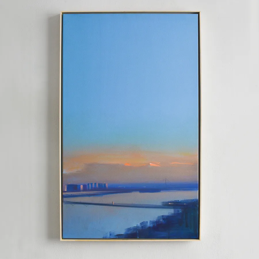 Image of View of the South Bridge by Igor Nekraga, size: 100х60, made of Acrylic on canvas, Painting medium, from Київ, part of the Acrylics series, priced at $1300