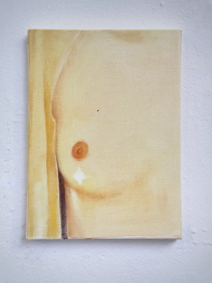 Imagen de Grain de beauté  de Yeva Khrapova, tamaño: 25x40, hecho de oil on canvas, medio Painting, de Paris, parte de la serie Series 1, con un precio de €400