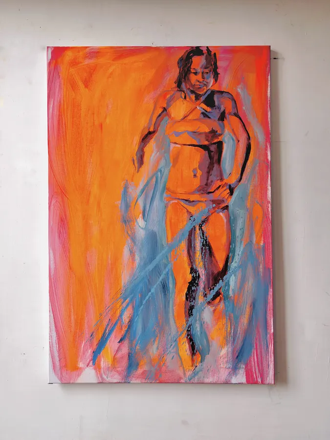 Obraz The Sun autorstwa Yeva Khrapova, rozmiar: 120x90cm, wykonany z oil on canvas, medium Painting, z Paris, część serii Series 1, cena: €900