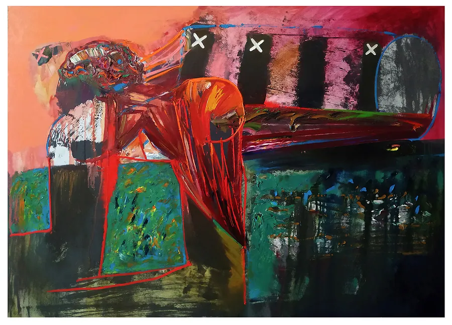 Image of планка by Євген Григорʼєв, PAINTING medium, part of the "Левітація" series