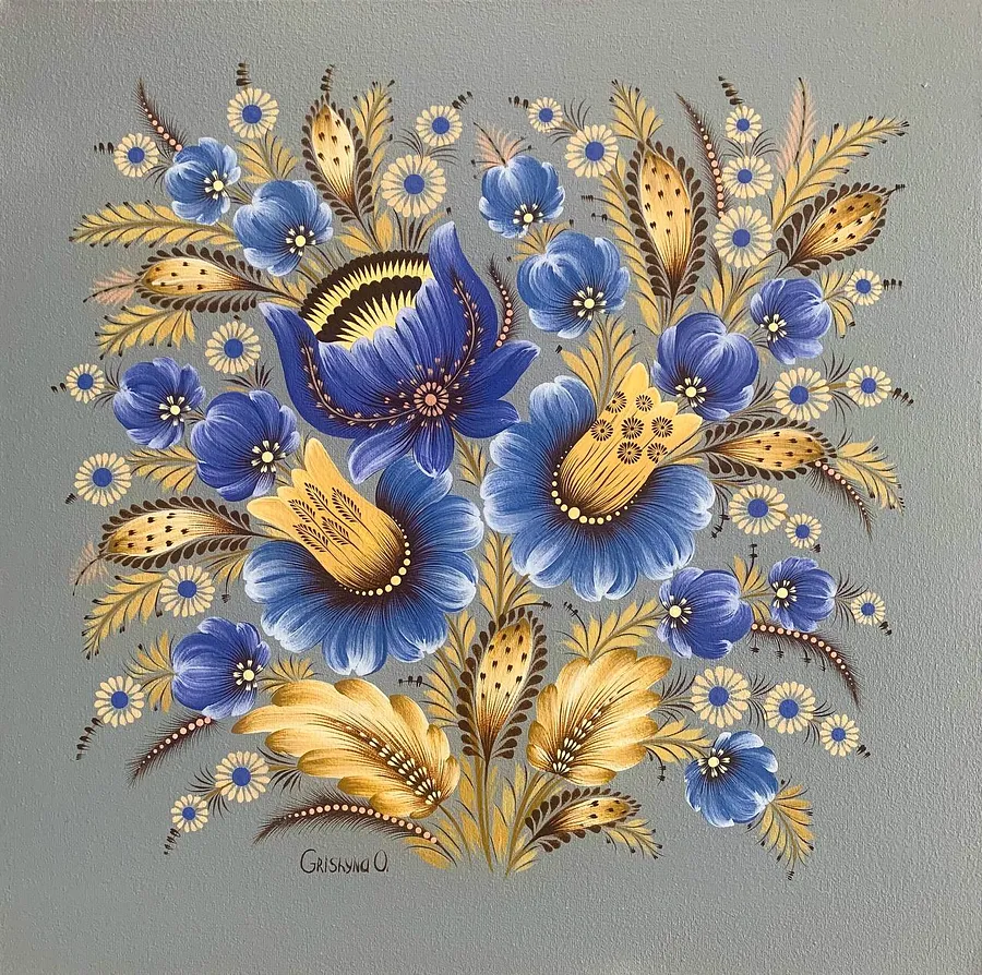 Imagen de Поле de Олена Грішина, tamaño: 40x40 cm, hecho de акрил/полотно, medio Живопис, de Хемніц, con un precio de €170