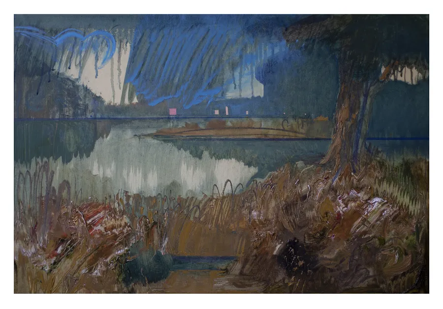 Immagine di пейзаж 13 di євген григор'єв, medium: Живопис, serie: "Вигадані пейзажі", prezzo: €500