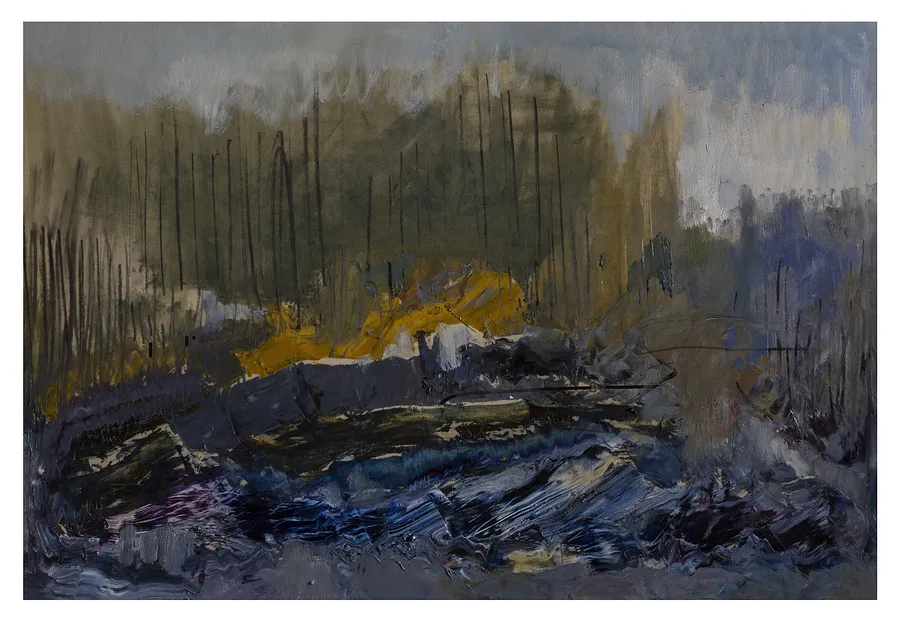 Immagine di пейзаж 6 di Evgen Grigor'ev, materiali: папір, олія, medium: Pittura, città: Львів, serie: "Вигадані пейзажі", prezzo: €700 (≈ 36.449 грн)