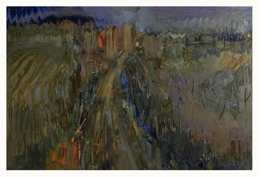 Immagine di пейзаж 2 di Evgen Grigor'ev, materiali: папір, олія, medium: Pittura, città: Львів, serie: "Вигадані пейзажі", prezzo: €700 (≈ 36.449 грн)