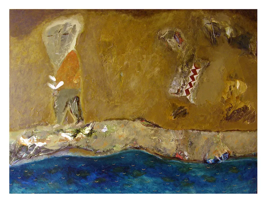 Imagen de адепт ай кі до та підступна звірюга de Yevhen Hryhoriev, hecho de Полотно, олія, medio Pintura