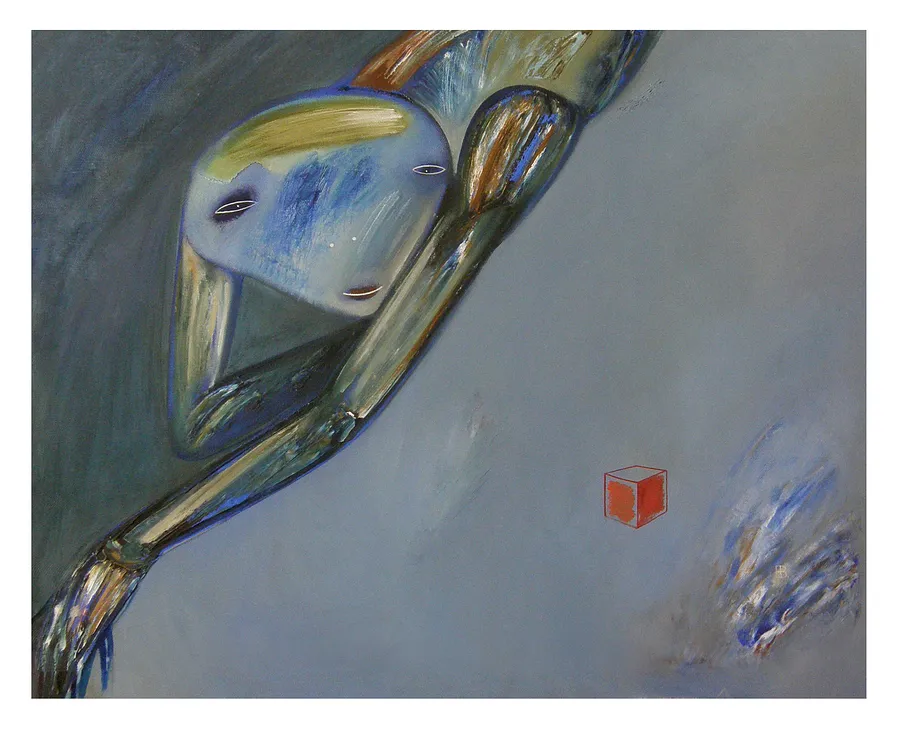 Immagine di червоний кубік di Evgen Grigor'ev, medium: Pittura, città: Львів