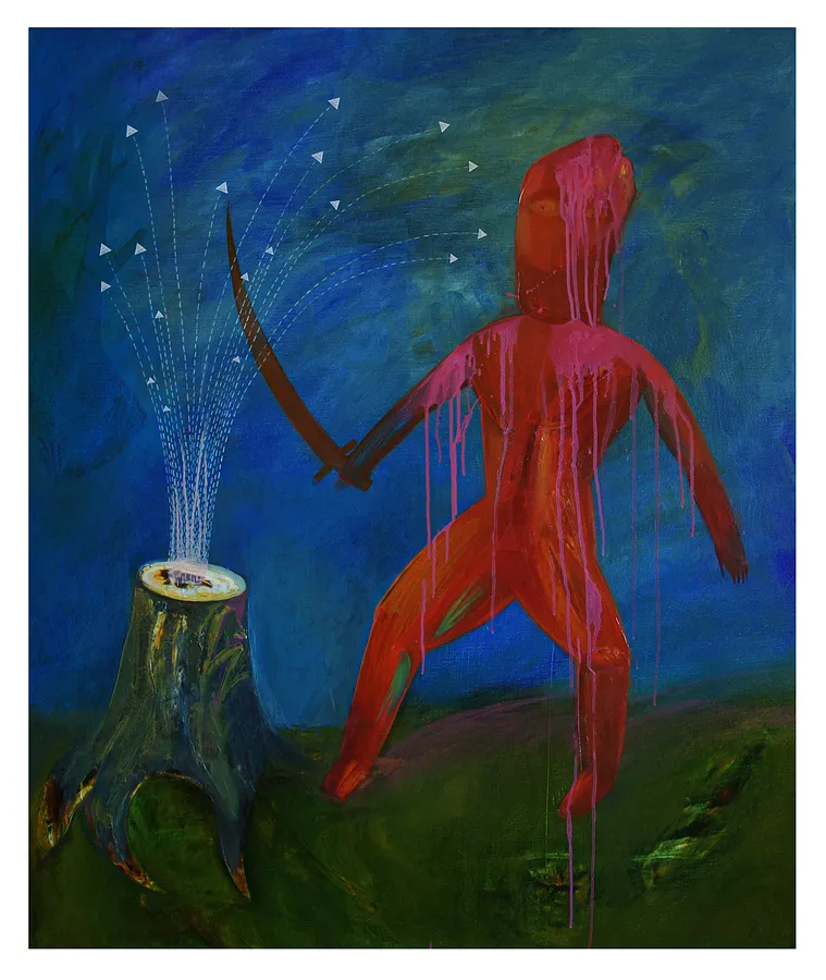 Immagine di non tagliare il ramo su cui sei seduto di Evgen Grigor'ev, materiali: Tela, olio, medium: Pittura, città: Львів