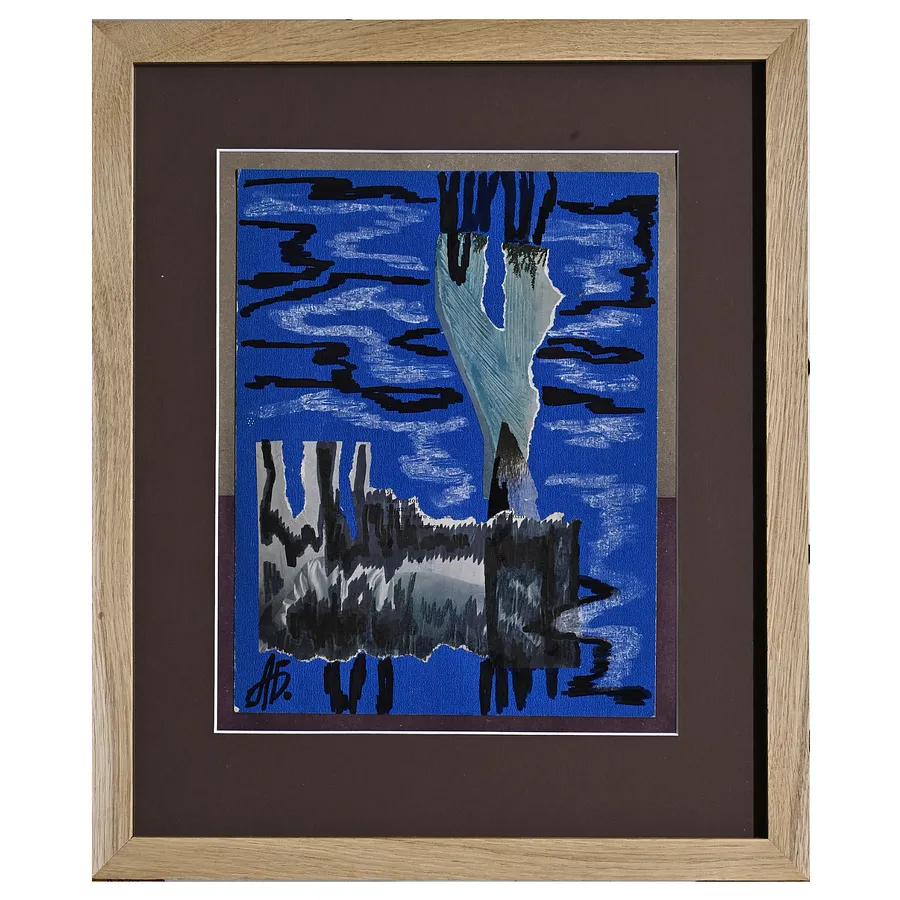 Immagine di Сині мряки di Бачинська-Сельська Аґнеса, materiali: колаж, маркер, medium: Аплікація, prezzo: $200