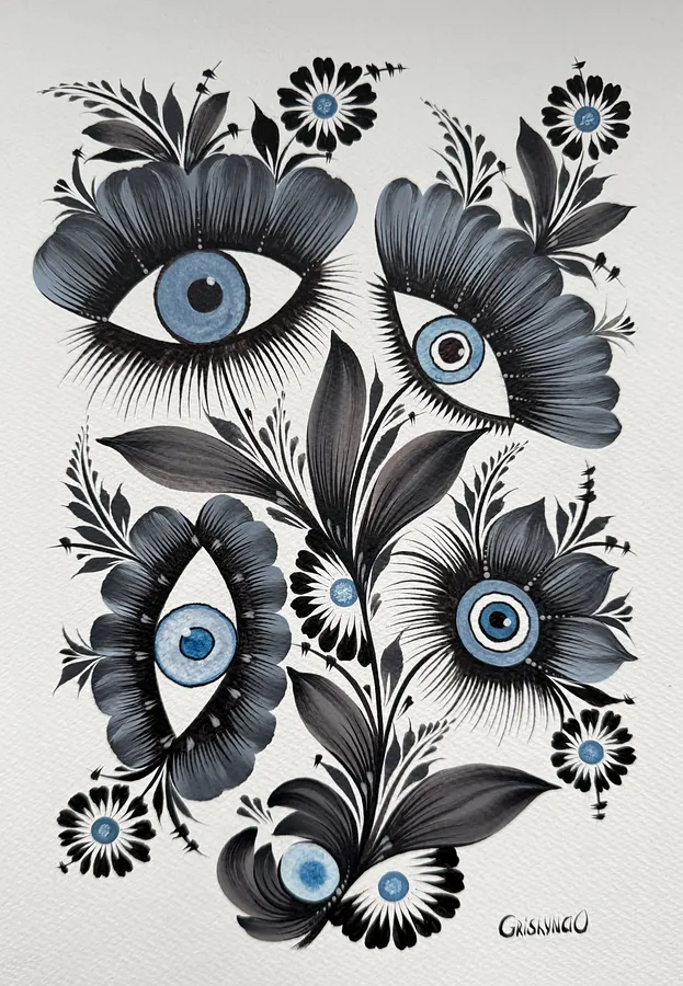 Image de Untitled par Olena Grishyna, taille : 21х29,7 см, médium Malovky, au prix de €90