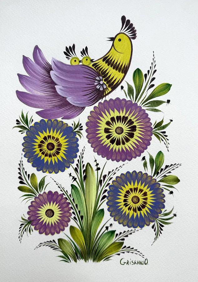 Image of Maliovka 14 by Olena Grishyna, size: 21х29,7 см, made of acrylic/paper, Maliovky medium, from Germany, priced at €70