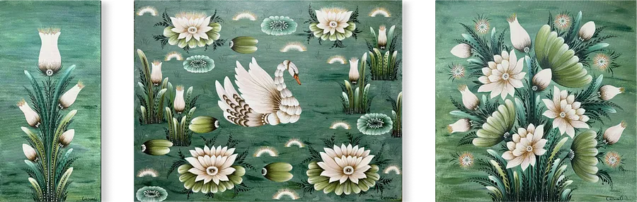 Image de Untitled par Olena Grishyna, taille : триптих: 60х80 см, 60х60 см, 30х60 см, médium Painting, au prix de €1300