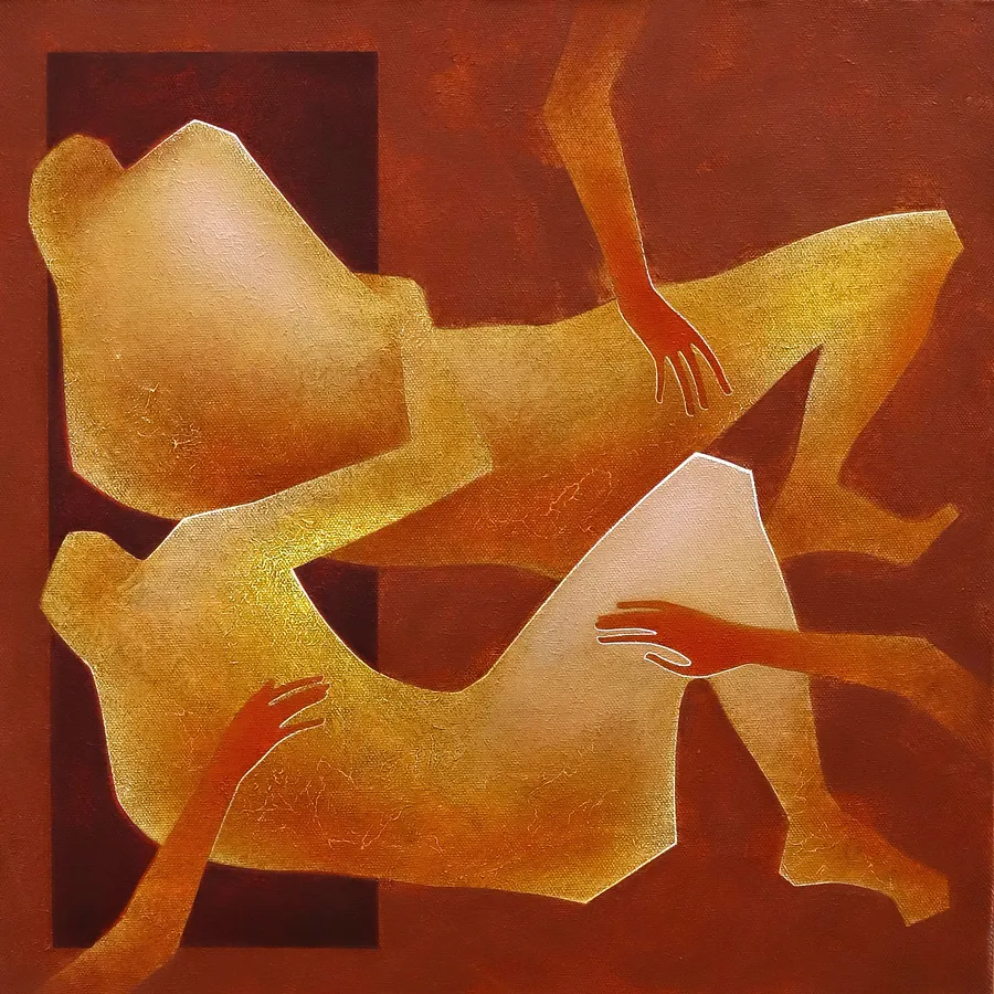 Imagen de Світ Двох de ДЕНИС ТИМЧИШИН, tamaño: 60x60 cm, hecho de полотно, акрил, medio КАРТИНИ, de Львів