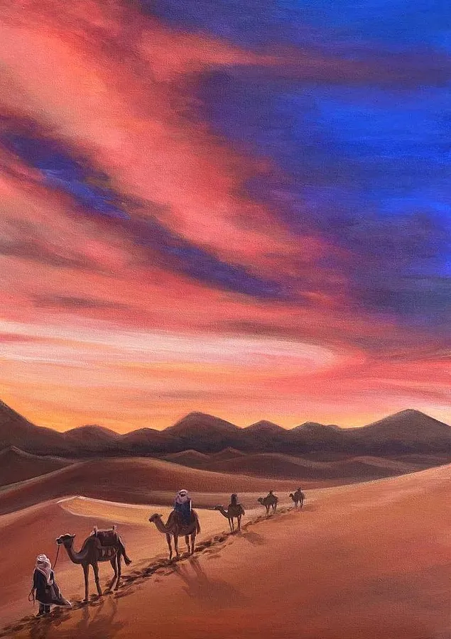 Imagen de Path to Infinity de Kate Bortnik, tamaño: 50*70 cm, hecho de Canvas, acrylic, medio Painting, de Lviv, Ukraine, parte de la serie Africa, con un precio de $300