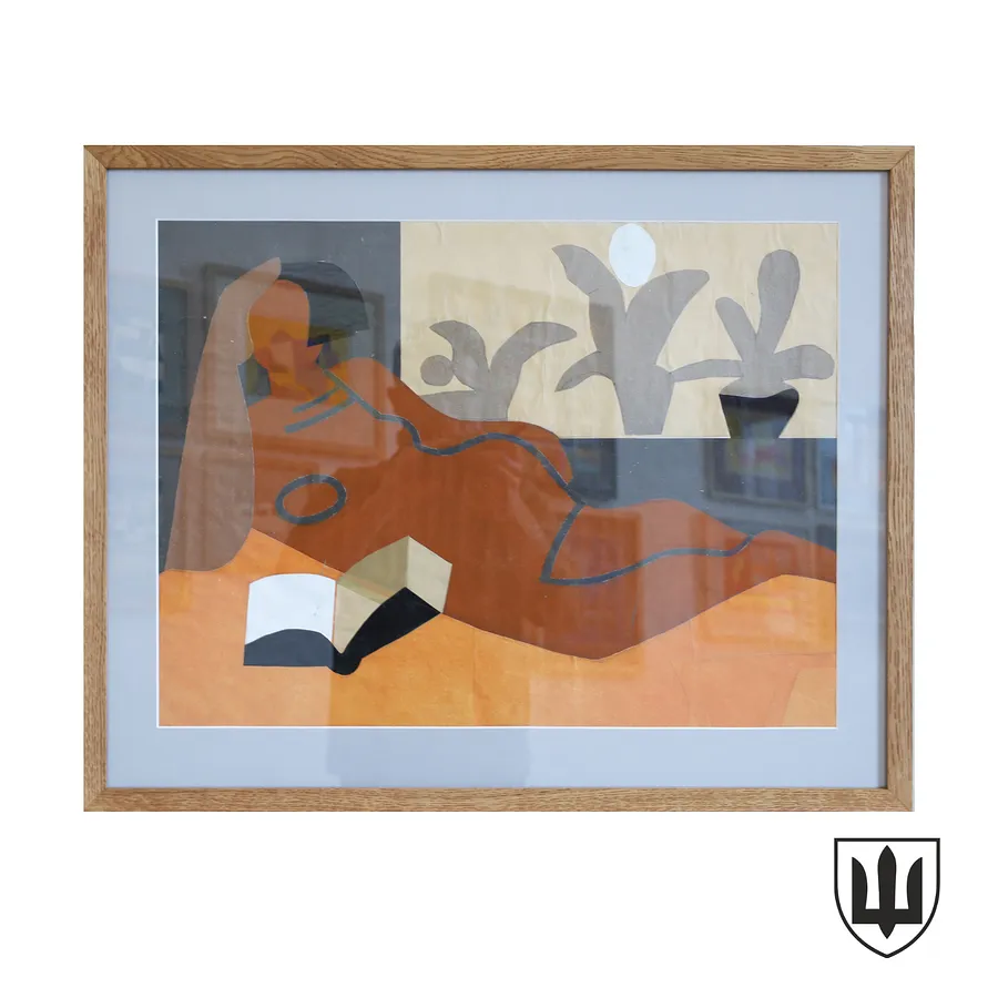 Image de Жінка з книгою par Парута Дмитро, taille : 45 х 60 см, médium Графіка, au prix de $350