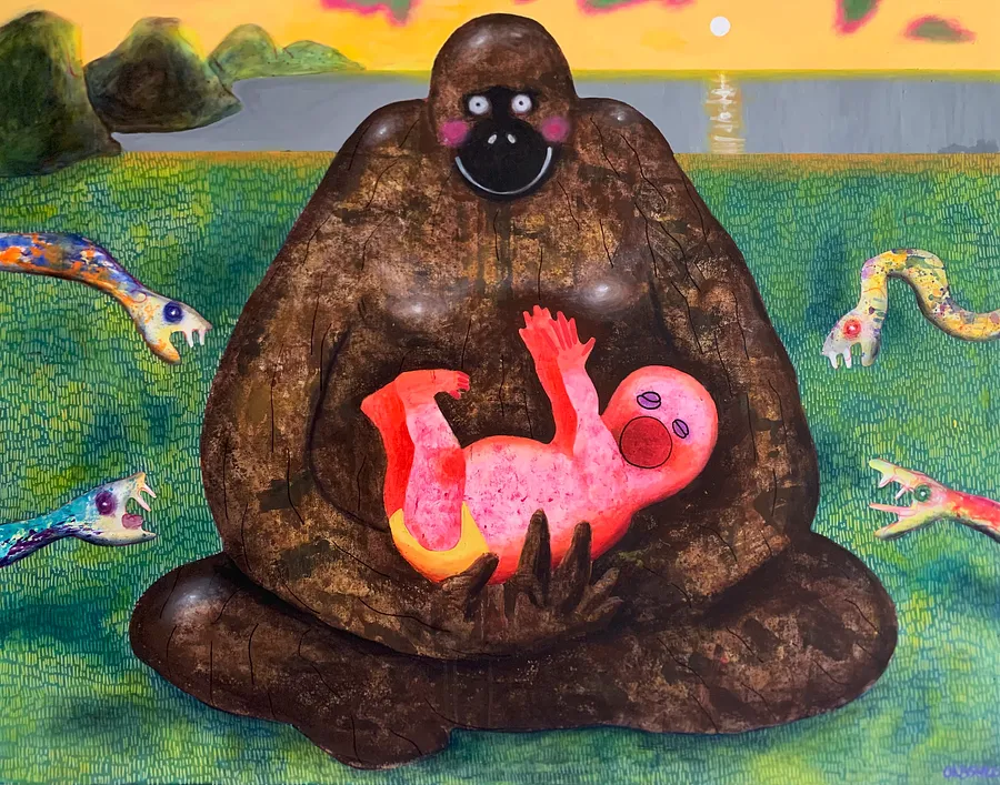 Immagine di Між тишею і криком di Kateryna Onyshko, dimensioni: 100x130 см, materiali: Акрил, полотно, medium: Живопис, città: Київ, Україна, prezzo: $1650