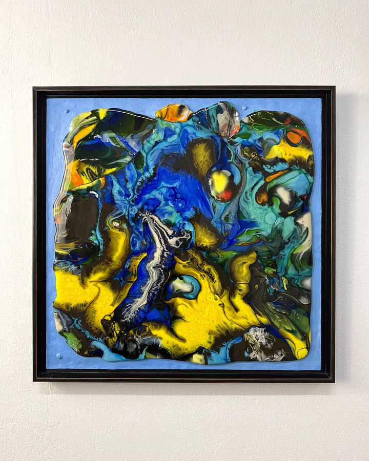 Image of Winter  by Taras Opalinski , size: 50x50, made of Fused glass on copper, Glass medium, priced at $800 (≈ 36,028 грн)