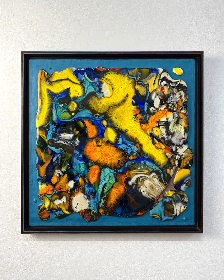 Image of Light of Reconciliation by Тарас Опалинський Taras Opalinski , size: 50x50, made of Fused glass on copper, Glass medium, priced at $600