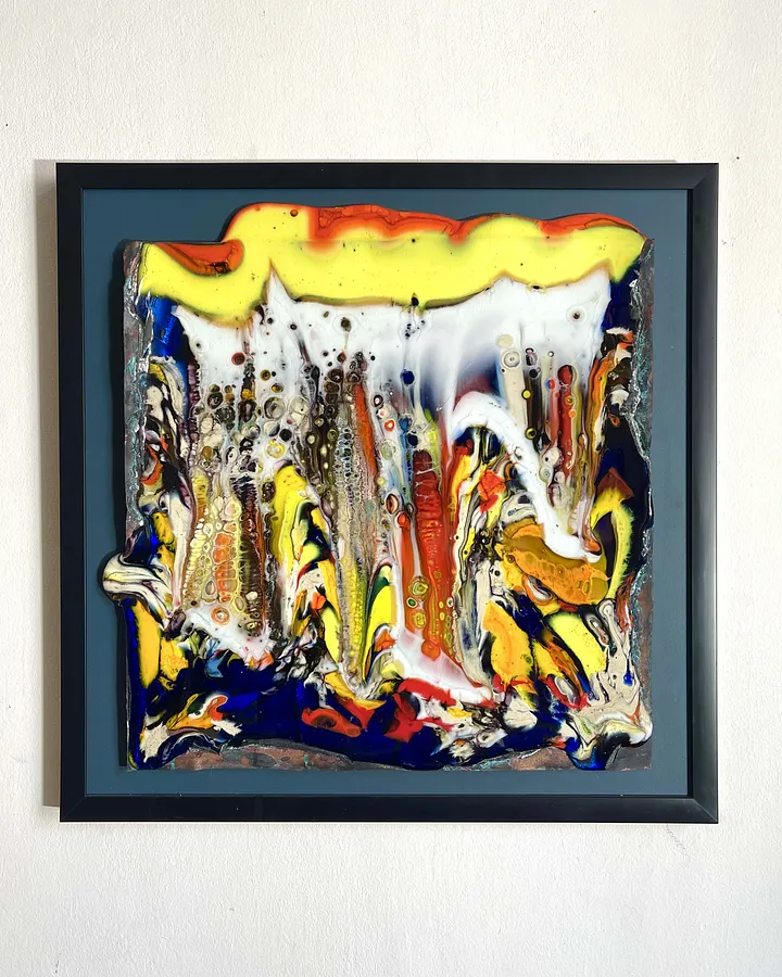 Imagen de Хвилі сонця de Тарас Опалинський, tamaño: 50x50, hecho de Скло, мідь, medio Скло, con un precio de $500 (≈ 22,517 грн)