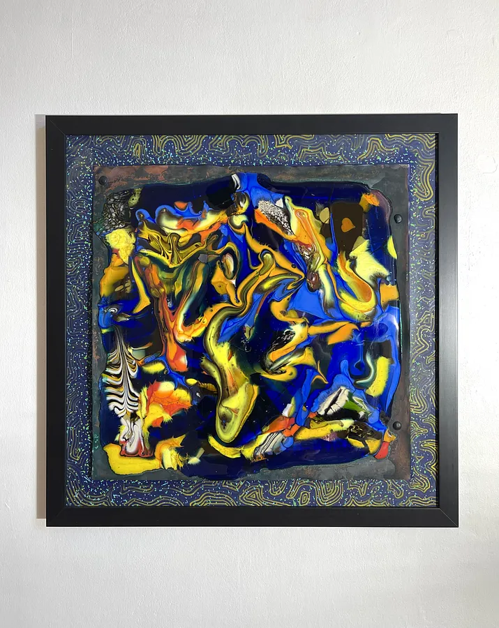 Imagen de Відблиски моря de Тарас Опалинський, tamaño: 60x60, hecho de Скло, мідь, medio Скло, con un precio de $600 (≈ 27,021 грн)