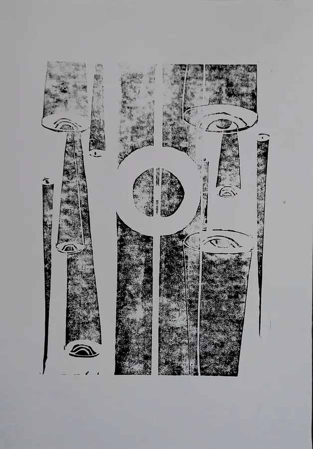 Зображення "Страх бути видимим " від Вікторія Граб, розмір: 29*21, медіум: Графіка, місто: Львів