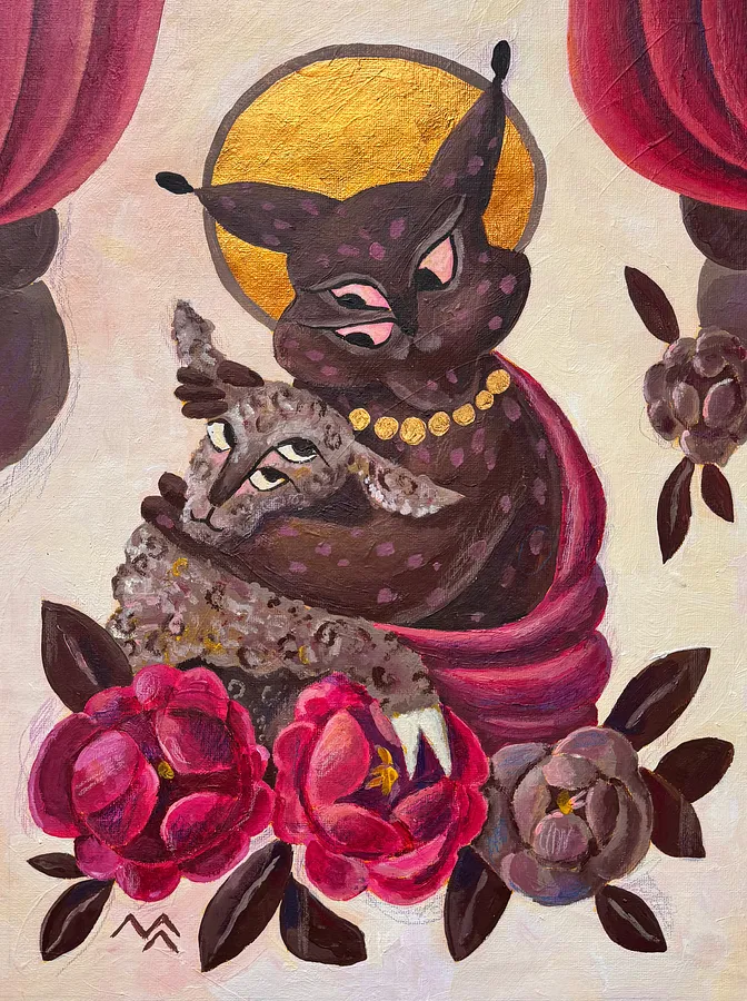 Bild von пРисьтуп любові von Марта Лешак, Größe: 30x40cm, Живопис Medium, Teil der Святі Рисі Serie, zum Preis von $350