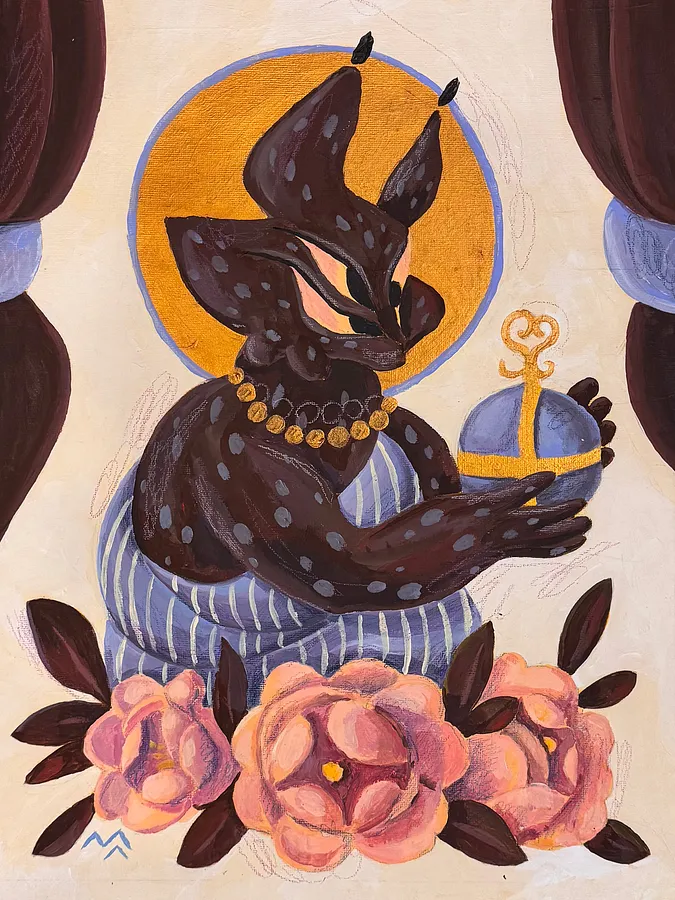 Imagen de пРисьвячення de Marta Leshak, tamaño: 30x40, hecho de акрил, полотно, medio Pintura, de Львів, parte de la serie Святі Рисі, con un precio de $260
