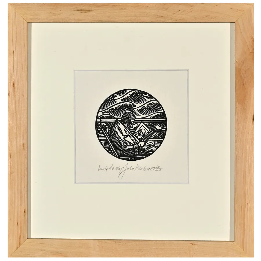 Image de Kітс на борту "Марія Кроутер" par Гніздовський Яків, taille : 6х6 см, médium Дереворіз, au prix de $500