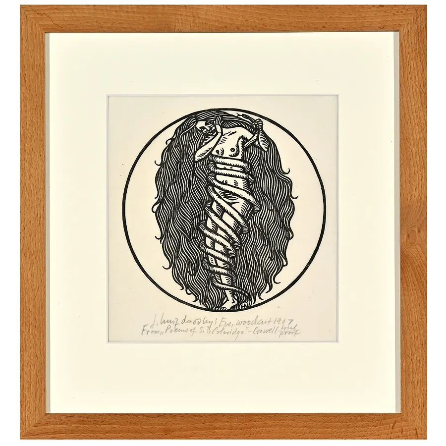 Image of Eve by Hnizdovsky Jacques , size: 19,5 х 18,5 см, Woodcut medium, part of the TP series, priced at $1400