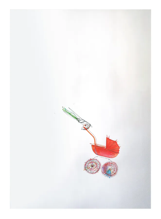 Imagen de Humanidad de Yevhen Hryhoriev, hecho de papel, grafito, lápices de colores, medio Obra gráfica, de Львів, parte de la serie "Приземлення", con un precio de €700 (≈ 36,239 грн)