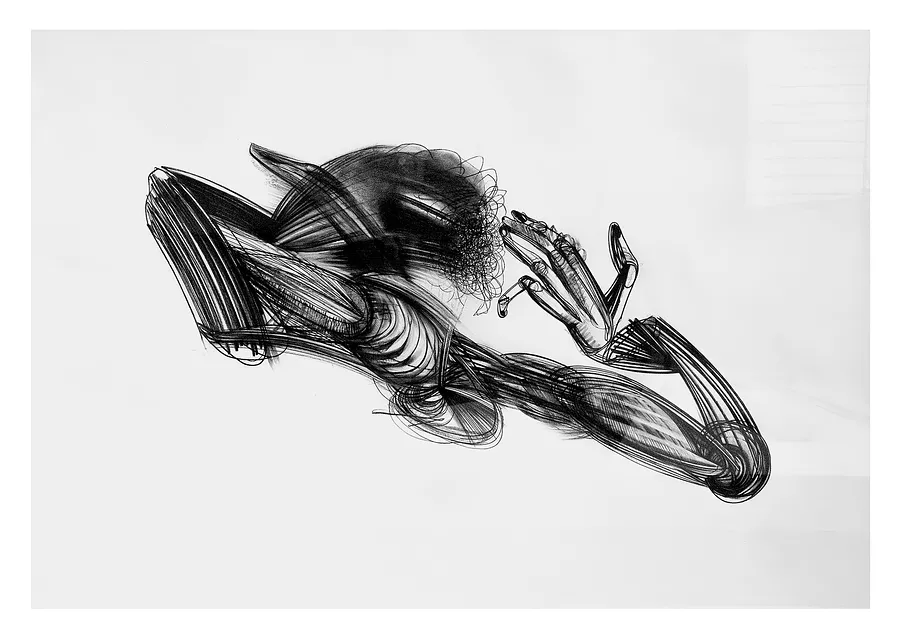 Image of Агнець by Євген Григорʼєв, ГРАФІКА medium, part of the "Приземлення" series, priced at €700