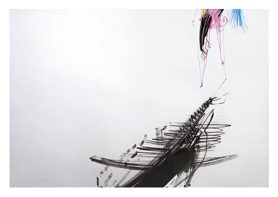 Image of Тінь ангела by Євген Григорʼєв, ГРАФІКА medium, part of the "Приземлення" series, priced at €700