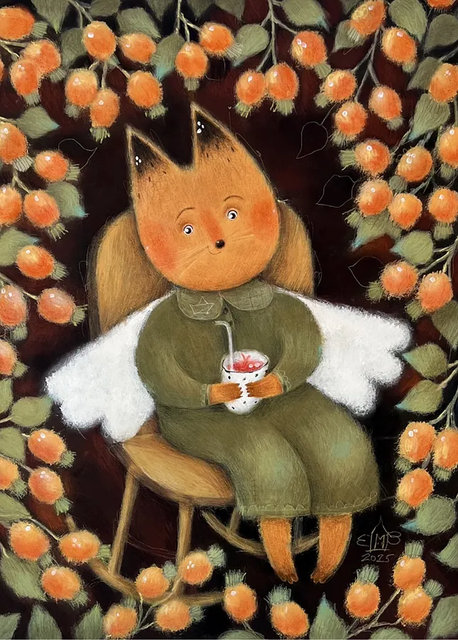 Bild von Під шипшиною von Альона Кравченко, Größe: 60х80см, zum Preis von $700