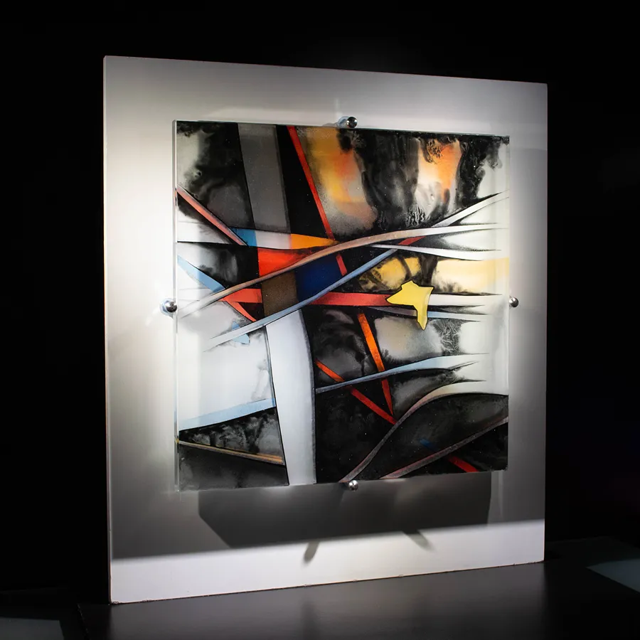 Image of Знання by Alexander Makohon, size: 40 х 40 см, made of glass, Glass medium, from Lviv, part of the Abstract series, priced at $1200 (≈ 53,797 грн)