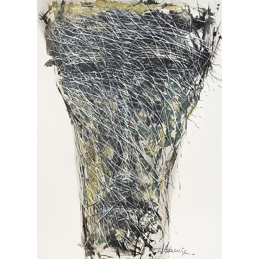 Image of Wind of thoughts by Liudmyla Davydenko, size: 100х140, made of oil/canvas, Painting medium, from Lviv, part of the Isolines series, priced at €2500