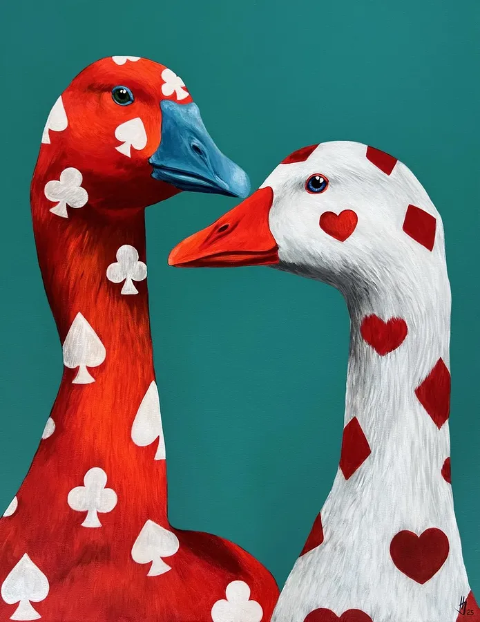 Imagen de Poster "Geese" de Ivanka Nechyporyk, tamaño: 40x60 cm, hecho de Paper, medio Impresión, de Kyiv, parte de la serie Posrets, con un precio de $120