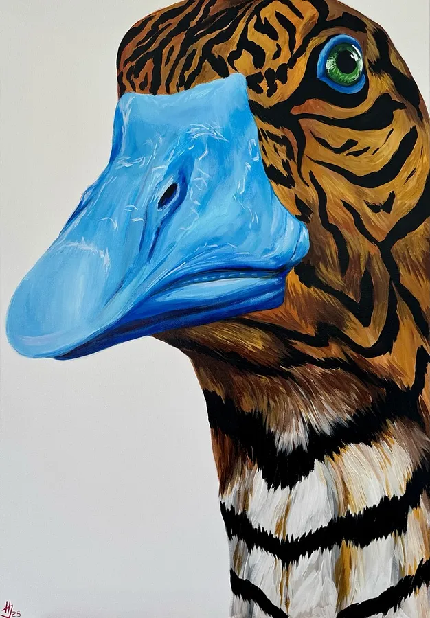 Imagen de Póster "Tiger" de Ivanka Nechyporyk, tamaño: 40x60cm, hecho de Papel, medio Impresión, de Kyiv, parte de la serie Posrets, con un precio de $120