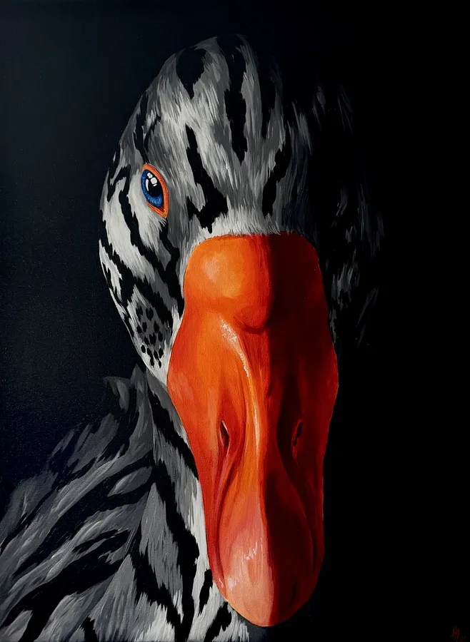 Imagen de Poster "Tiger goose" de Ivanka Nechyporyk, tamaño: 40x60 cm, hecho de Paper, medio Impresión, de Kyiv, parte de la serie Posrets, con un precio de $120