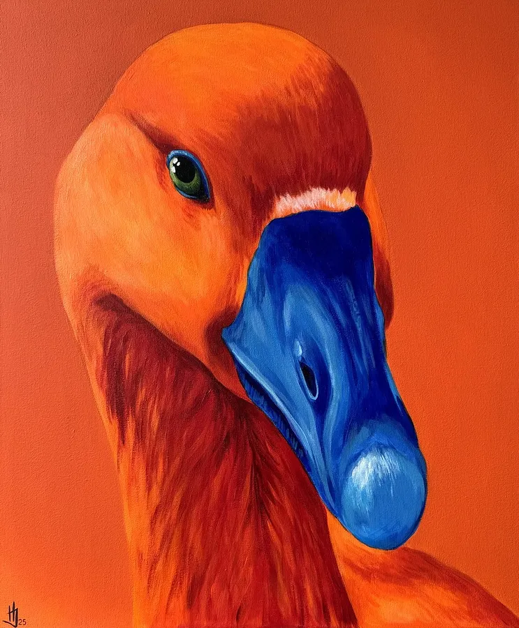 Imagen de Póster "Goose" de Ivanka Nechyporyk, tamaño: 40x60cm, hecho de Papel, medio Impresión, de Kyiv, parte de la serie Posrets, con un precio de $120