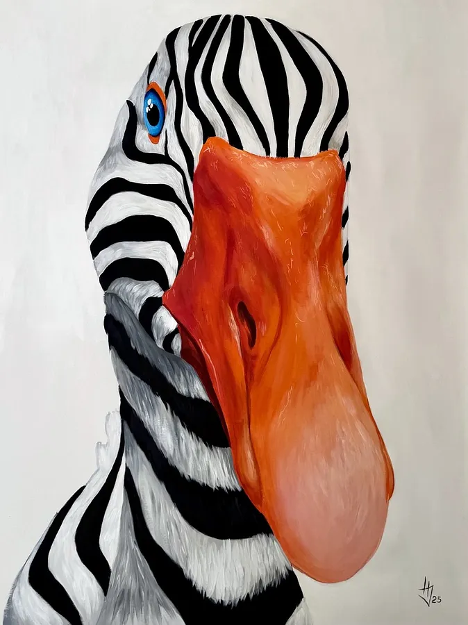 Imagen de Poster "Zebra" de Ivanka Nechyporyk, tamaño: 40x60cm, hecho de Paper, medio Impresión, de Kyiv, parte de la serie Posrets, con un precio de $120