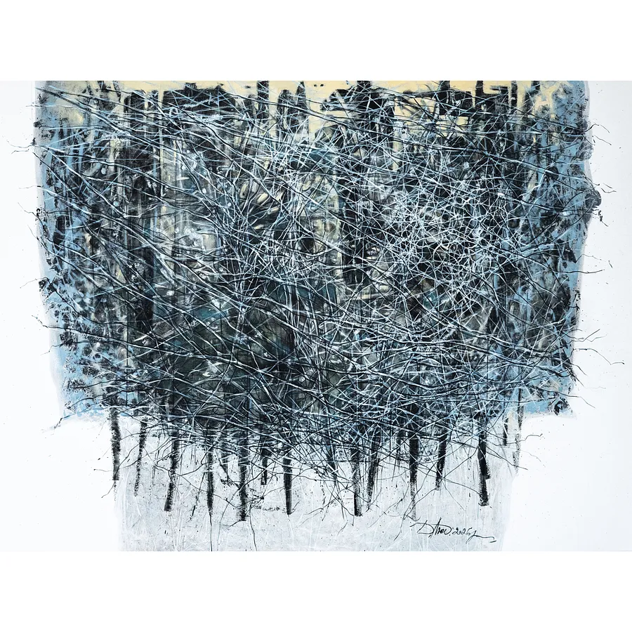 Immagine di Field of interactions di Liudmyla Davydenko, dimensioni: 120х160, materiali: oil/canvas, medium: Pittura, città: Lviv, serie: Isolines, prezzo: €3000