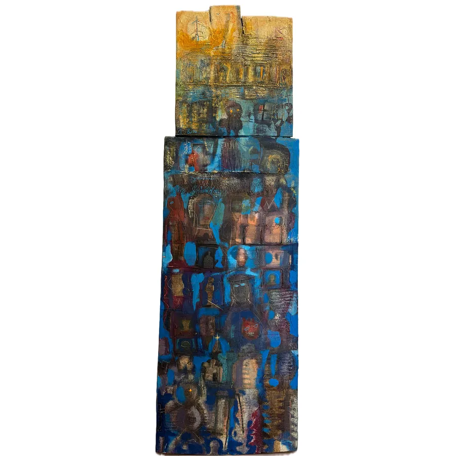 Image of the way home by Romanyshyn Roman, size: 140 х 43 cм, made of дошка, олія, Painting medium, priced at $3000