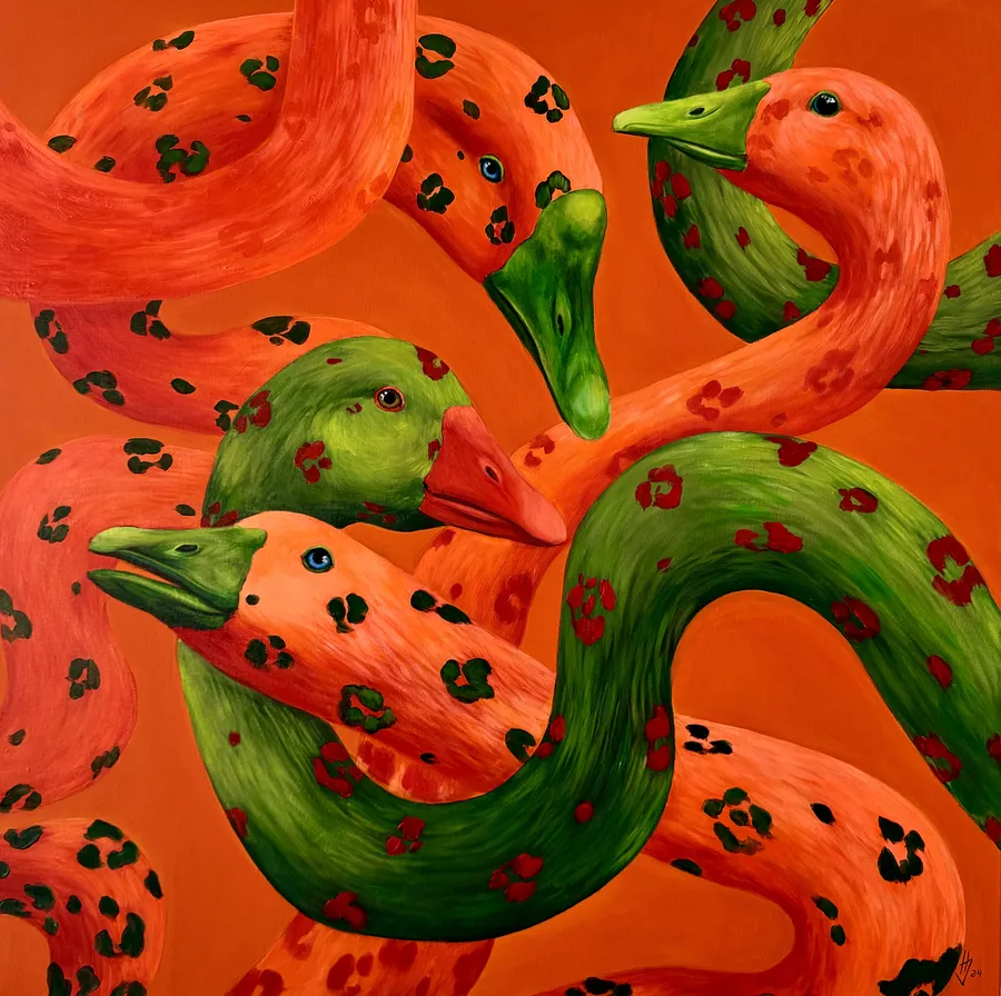 Imagen de Póster “Mimetismo del caos” de Ivanka Nechyporyk, tamaño: 50x50cm, hecho de Papel, medio Impresión, de Kyiv, parte de la serie Posrets, con un precio de $120