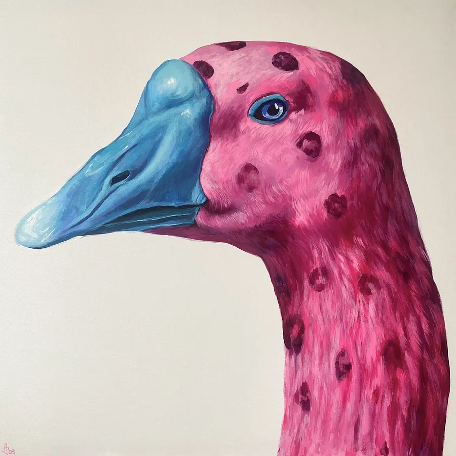 Imagen de Póster “Pink” de Ivanka Nechyporyk, tamaño: 50x50cm, hecho de Papel, medio Impresión, de Kyiv, parte de la serie Posrets, con un precio de $120