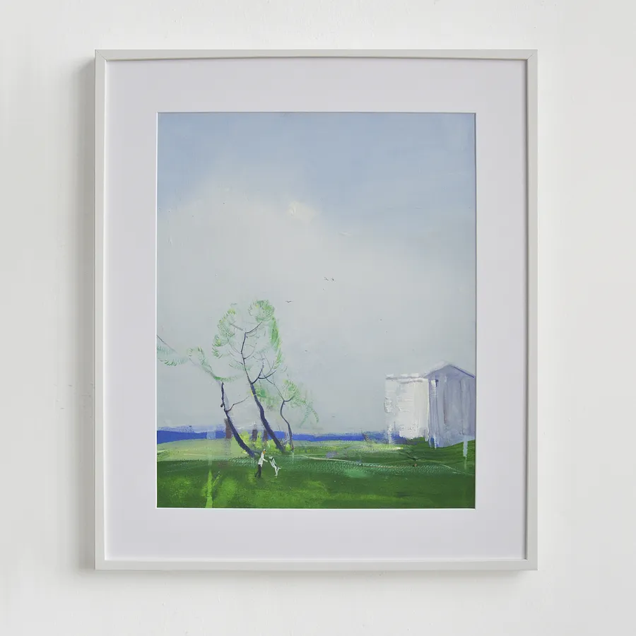 Obraz Walking with dog. Peyzazhka autorstwa Igor Nekraga, rozmiar: 50x40, medium Malarstwo, część serii Gouaches, cena: $500