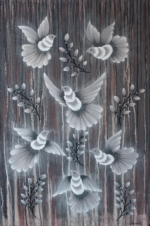 Obraz Ілюзії autorstwa Олена Грішина, rozmiar: 60х90 cm, medium Живопис, część serii Квіти пам'яті , cena: €650