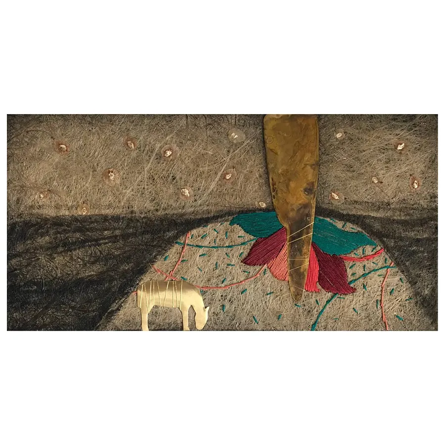 Image of soul by Tkachuk Yaroslava, size: 20 х 40 см, made of flax fiber, plant-based textiles, author's technique  medium, priced at $250