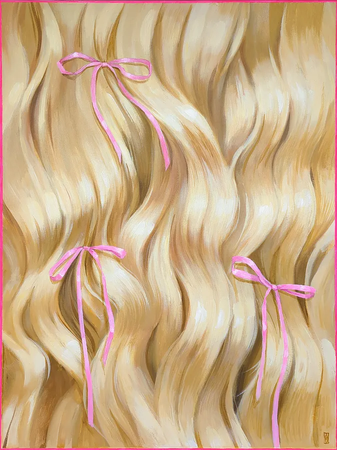 Obraz Blonde waves autorstwa Olha Vlasova, rozmiar: 80x60 cm, medium Painting, cena: €1200
